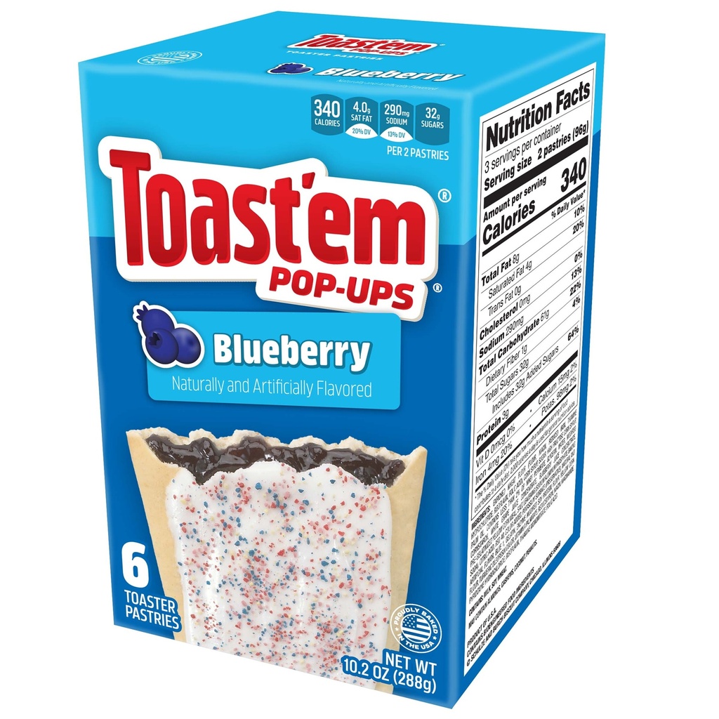 Toast'em Pop-Ups Frosted Blueberry 288 g