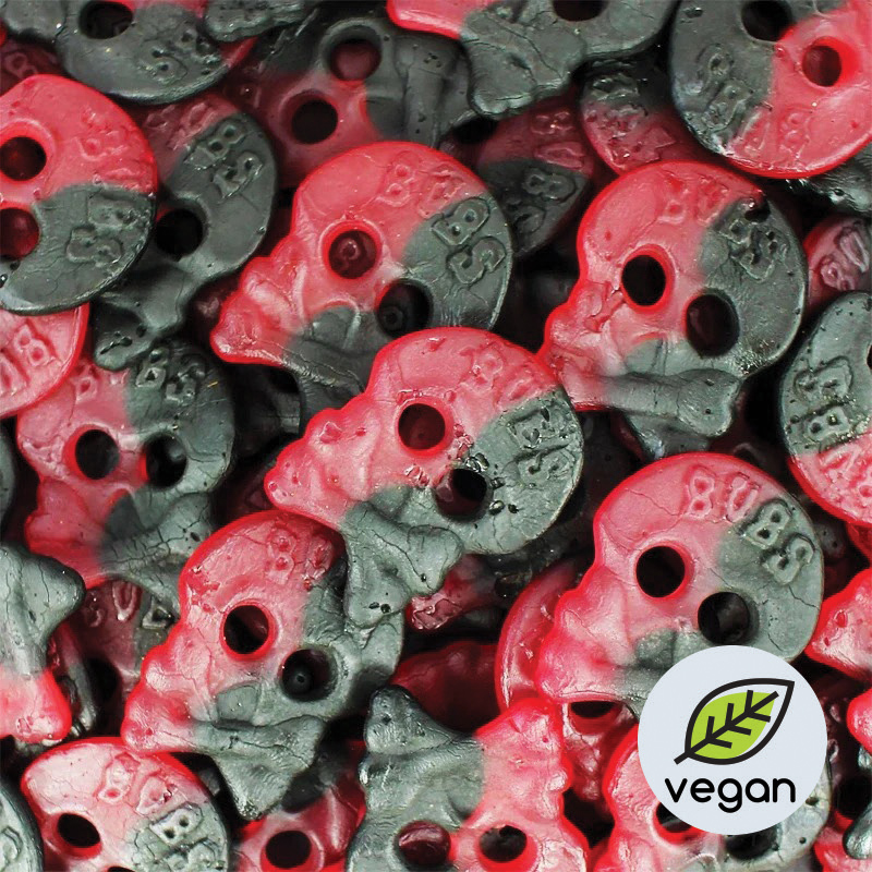 Bubs Raspberry Liquorice Skulls 4 kg
